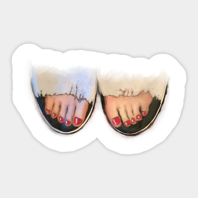 Toes Sticker by PeggyNovak